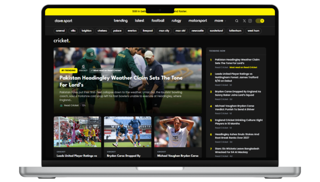 Dave Sport delivered solution
