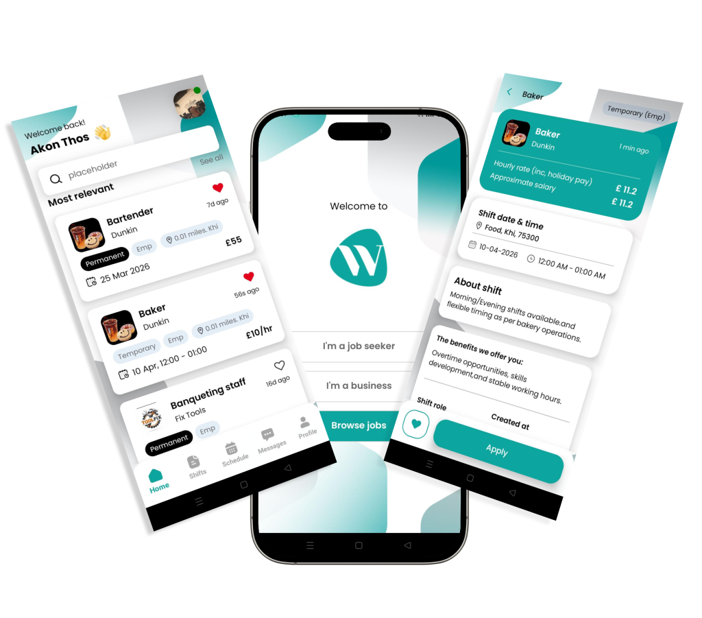 Whoopba mobile app screens